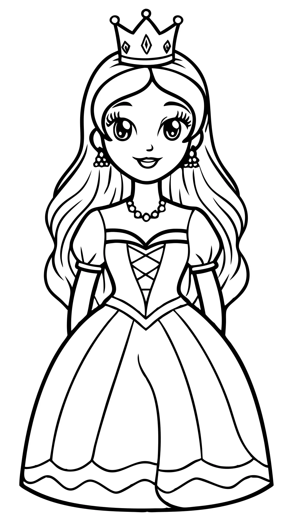 belles coloriages de princesse réaliste